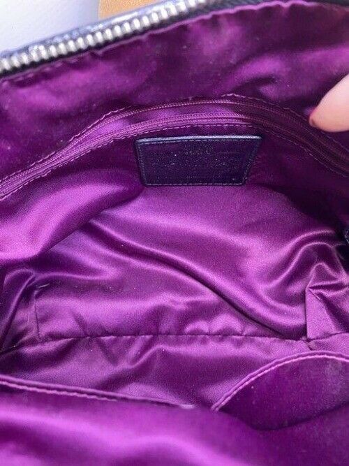 coach medium size black jacquard fabric cross body bag