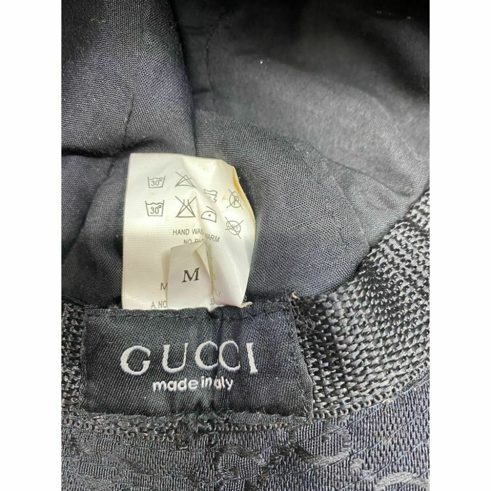 Gucci Black Green Red All Over Signature Hat Made in Italy