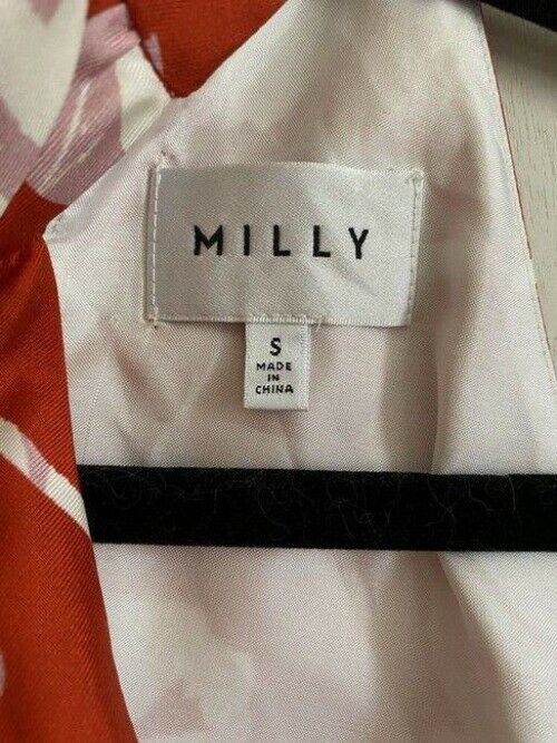 Milly red white new floral print spaghetti strap small tank topcami
