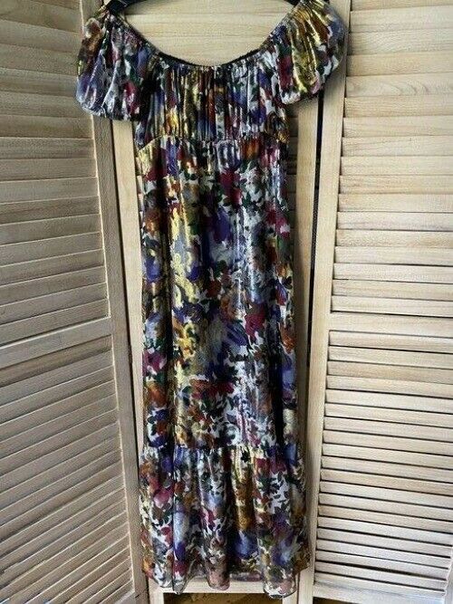 nicole miller multicolor floral msrp long casual maxi dress