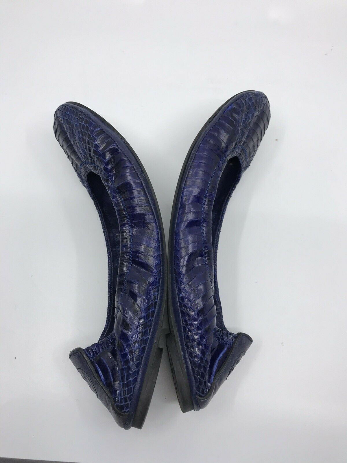 TORY BURCH Navy Snake Skin ballet Flats Size 9