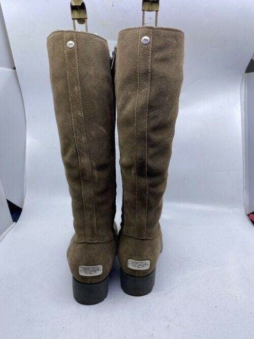 Ugg Australia Tan Tall Full Height Zipper Bootsbooties Size Us