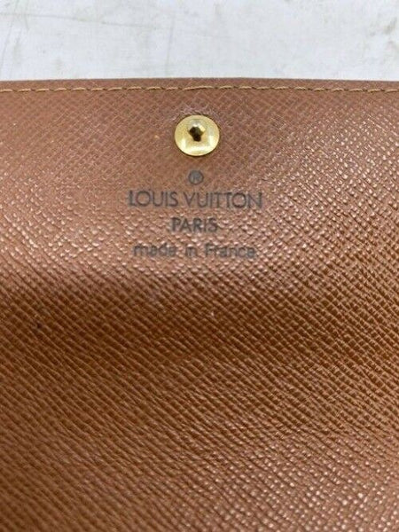 Louis Vuitton Brown Sarah Monogram Vintage Wallet