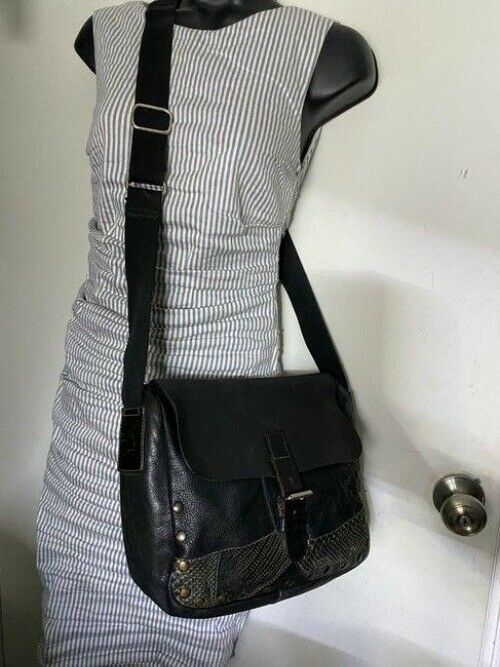 prada vintage black leather cross body bag