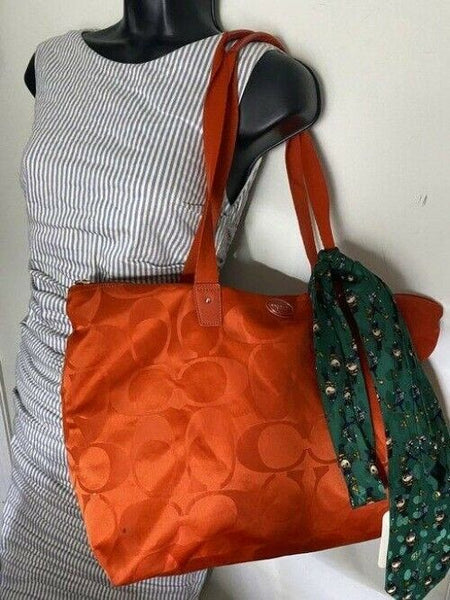 coach w w detachable specialty tie accent coral shoulder bag