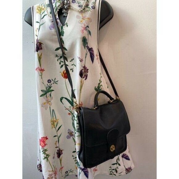 Coach Vintage Flap Closure Black Crossbody Bag