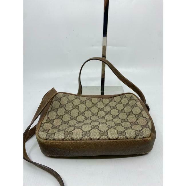 Gucci Vintage Brown Signature Crossbody Bag