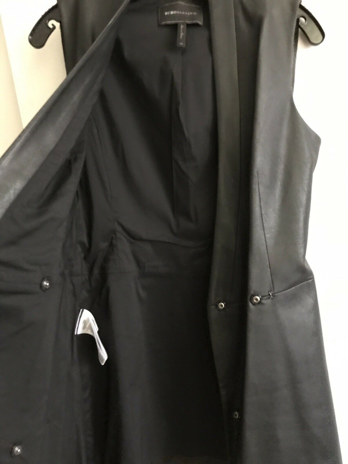 BCBG Black Wrap Vest Dress Msrp $290