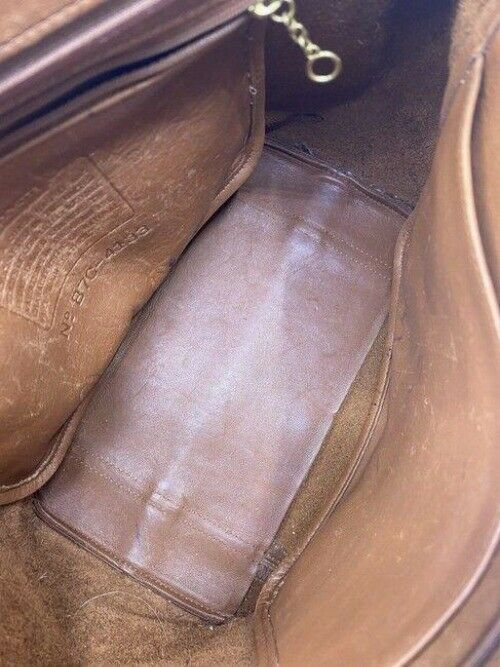 coach shoulder bag vintage handbag great find brown leather tote