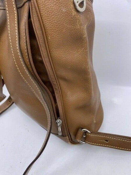 Longchamp Extra Back Pocket Brown Leather Backpack