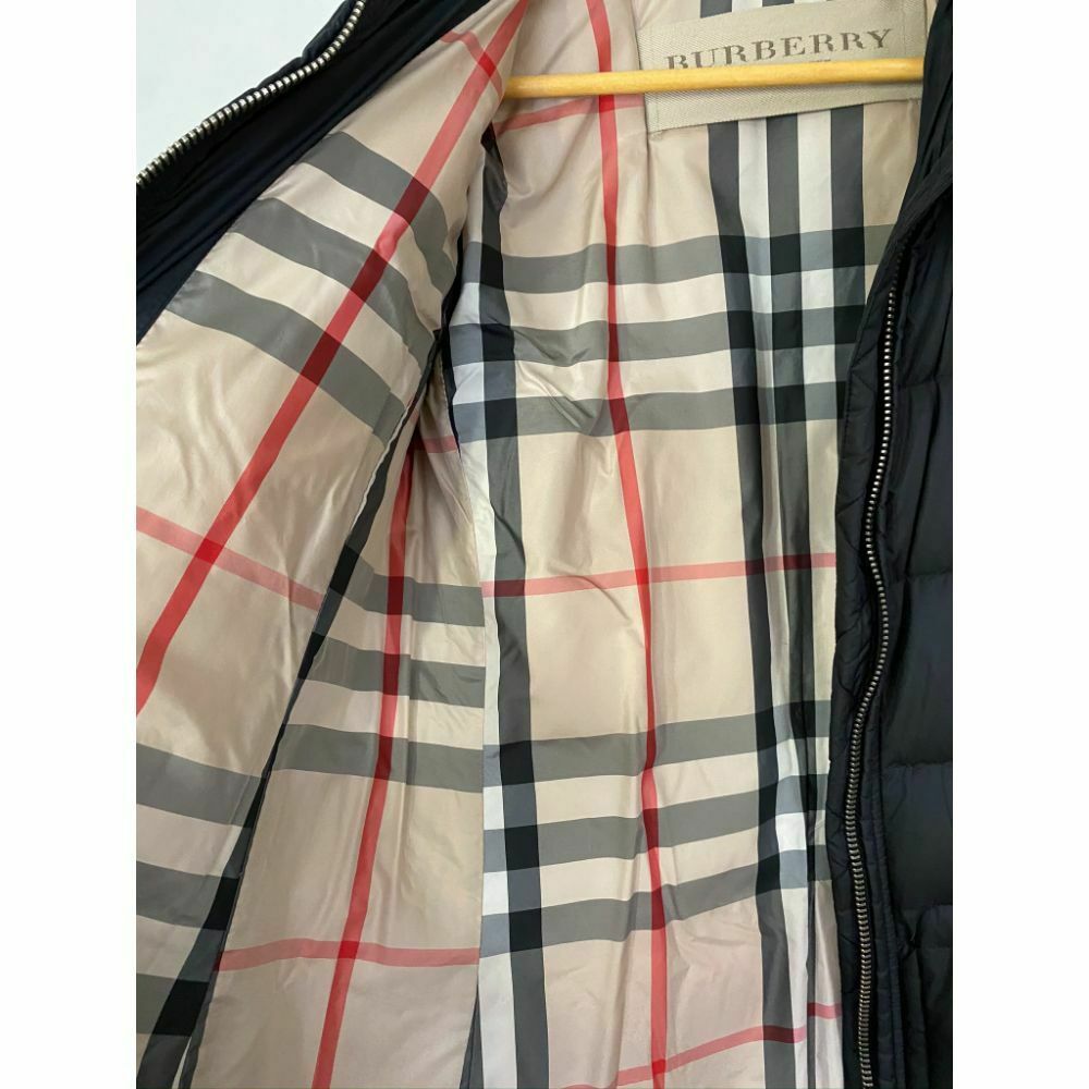 BURBERRY Womens Quilted Down Long Outerwear Jacket Small