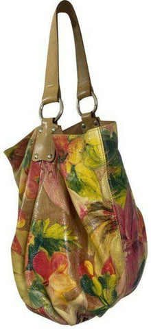 maurizio taiuti yellow green tan shoulder bag