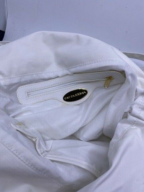 Big Buddha Xxl Super White Faux Leather Cross Body Bag