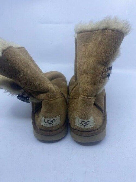 Ugg Australia Tan Wood Button Mid Height Bootsbooties Size Us