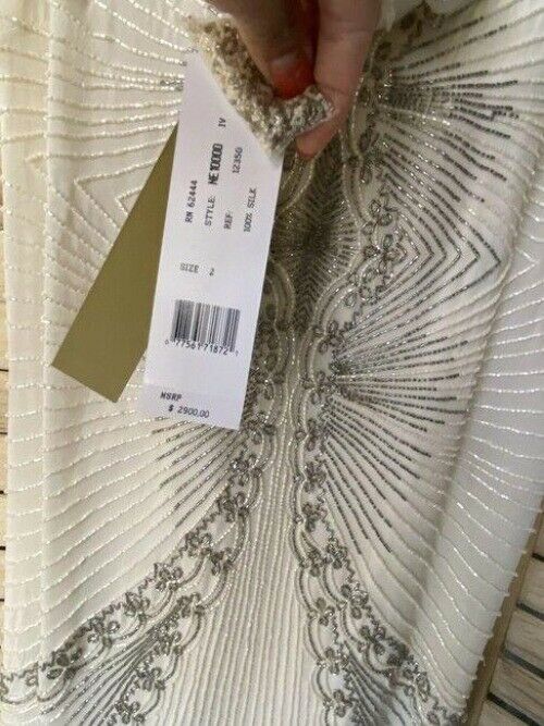 Nicole Miller Ivory Beaded Bridal Gown Msrp