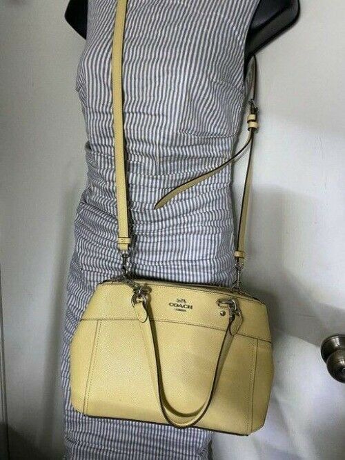 Coach medium yellow leather cross body bag