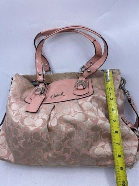 coach msrp pink silver fabric cross body bag