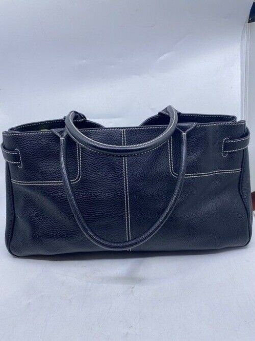 Tod S Drawstring Black Leather Shoulder Bag