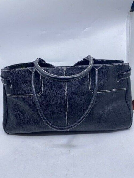 Tod S Drawstring Black Leather Shoulder Bag