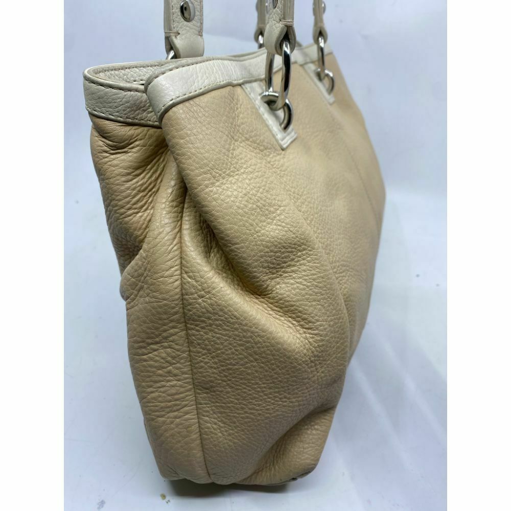 COACH Medium/ Large Leather Tan White Shoulder Bag