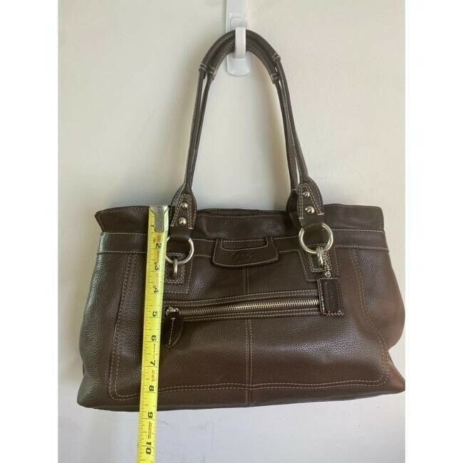 COACH Large Brown Leather Shoulder Bag