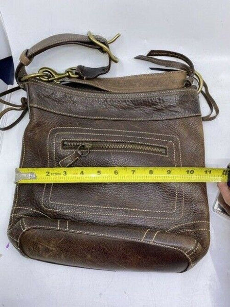 coach brown leather cross body bag