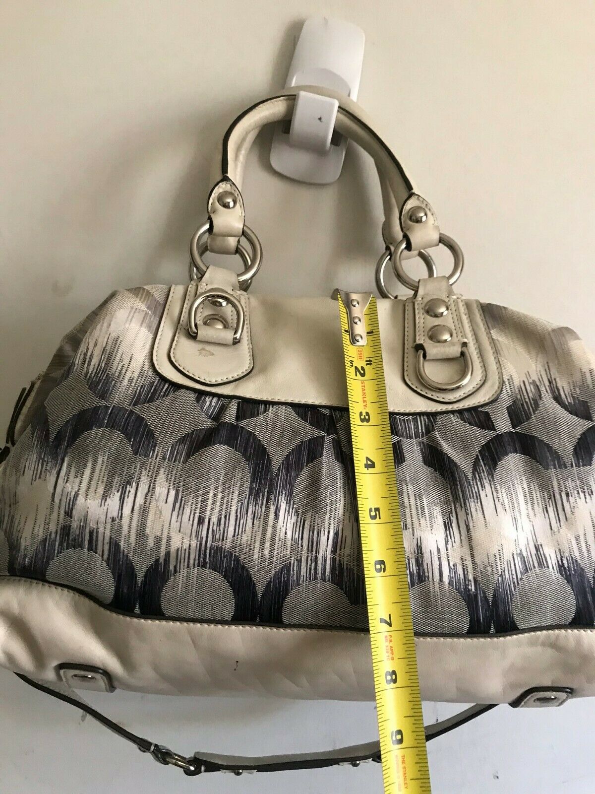 COACH Medium Interwoven Jacquard Bag - White