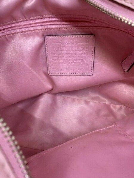 Coach Pink Beige Fabric Cross Body Bag