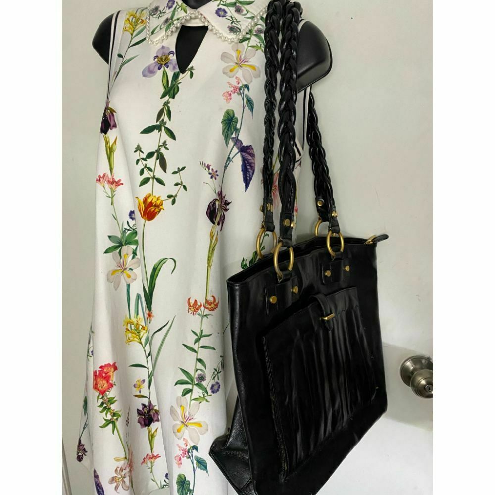 Cleo & Patek Black Leather Shoulder Bag