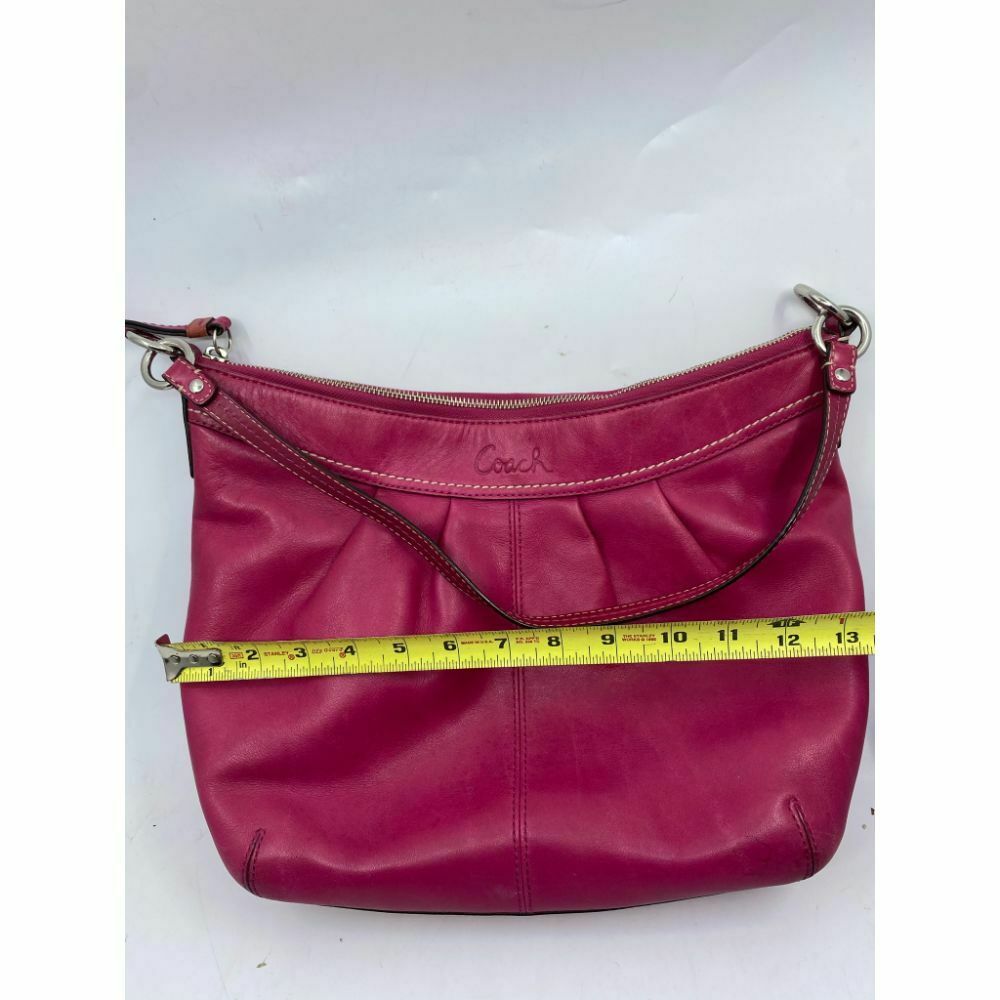 COACH Medium/ Large Leather Dark Pink Shoulder Bag