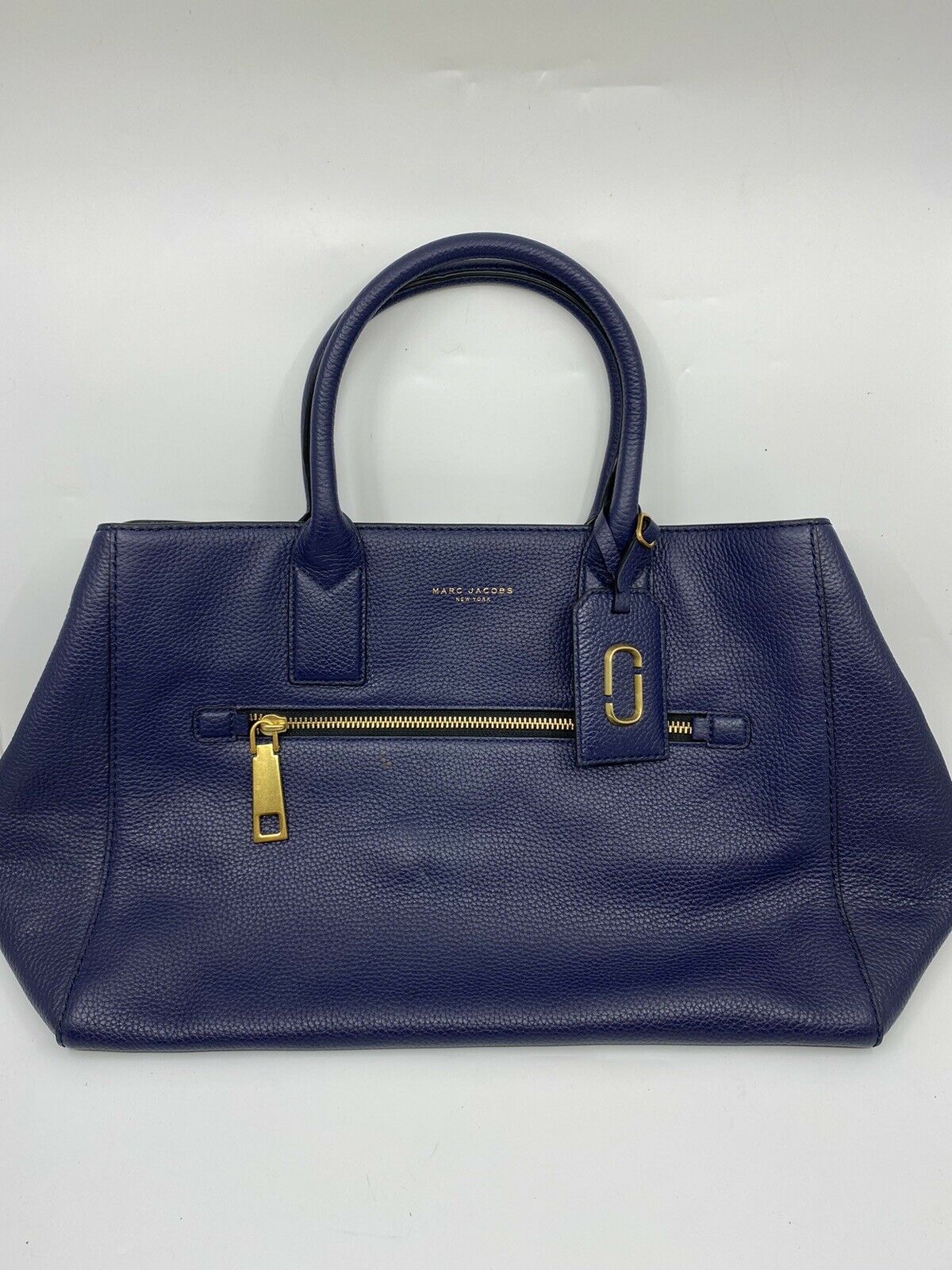 Marc Jacobs Navy Large Leather Tote bag