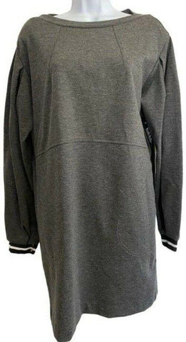 nicole miller grey new sweater small short casual dress