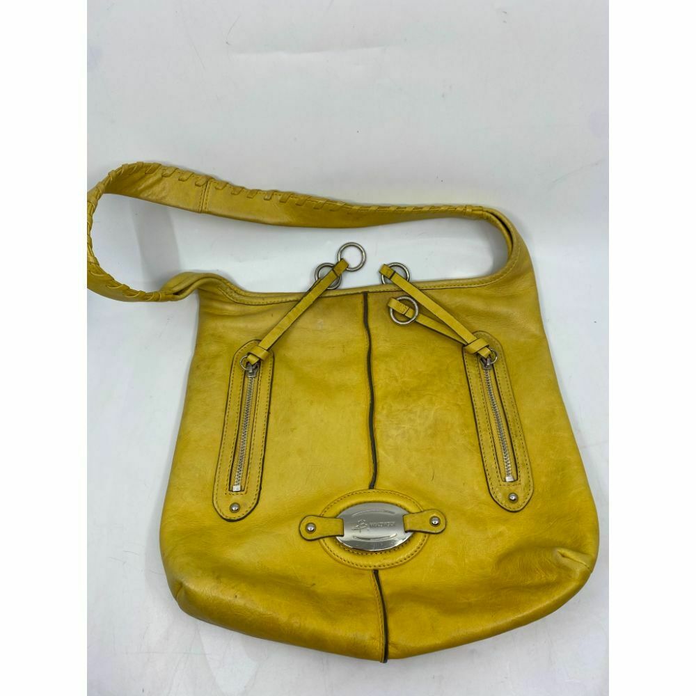 B. makowsky Yellow Leather Shoulder Bag