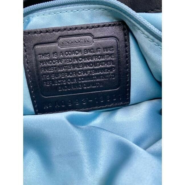 COACH Large Black Leather Shoulder Bag