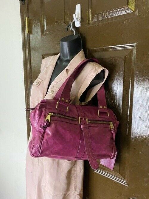Mulberry Mabel Purple Leather Shoulder Bag