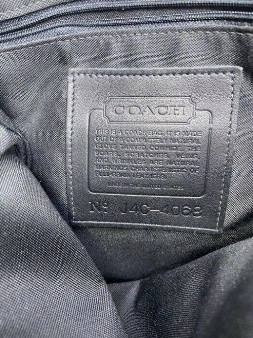 coach vintage black leather shoulder bag
