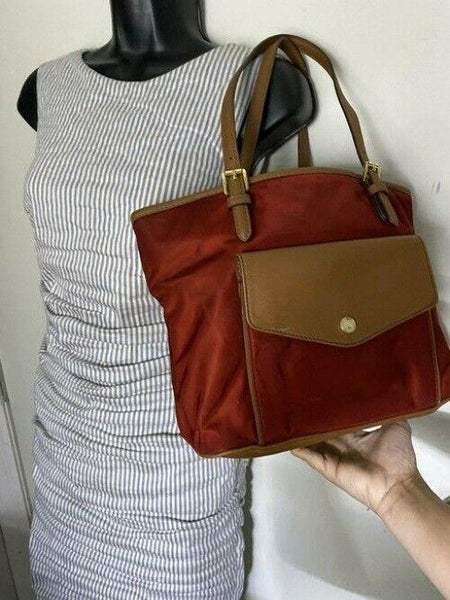 michael kors bag medium coral tan nylon tote