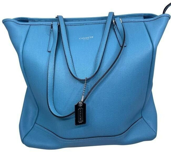 Coach shopping xl great condition msrp blue leather tote