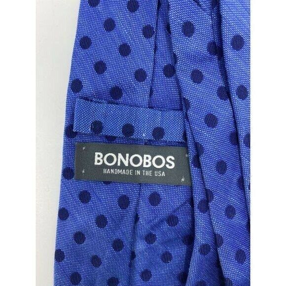 New! BONOBOS Blue Polka Dot Premium Neck Tie