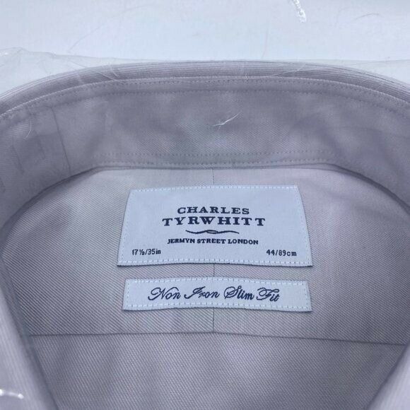 Charles Tyrwhitt Grey non iron twill slim fit