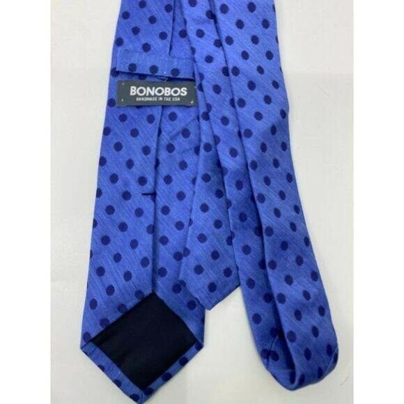 New! BONOBOS Blue Polka Dot Premium Neck Tie