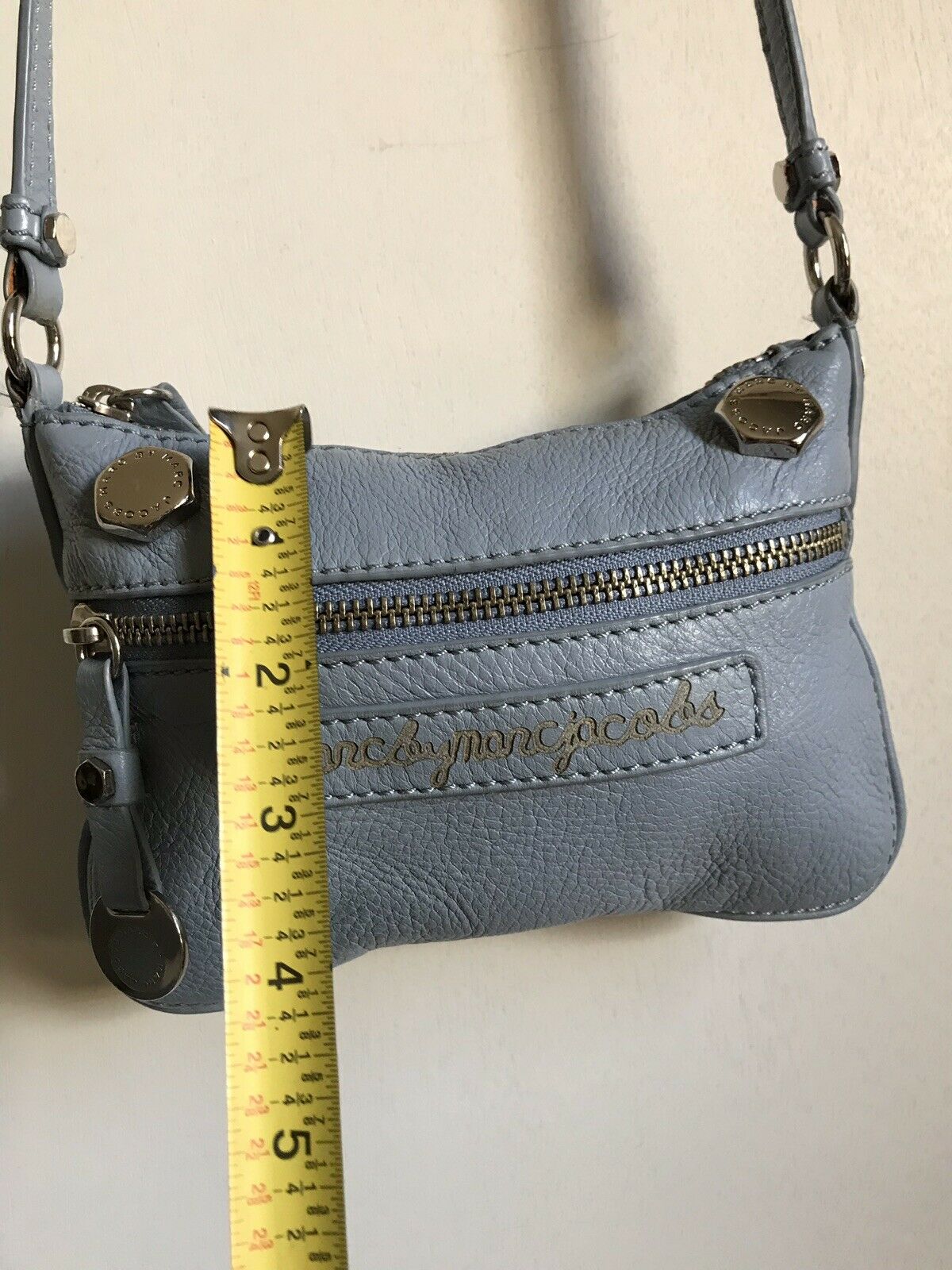 Marc Jacobs Baby Blue Leather Crossbody Mini