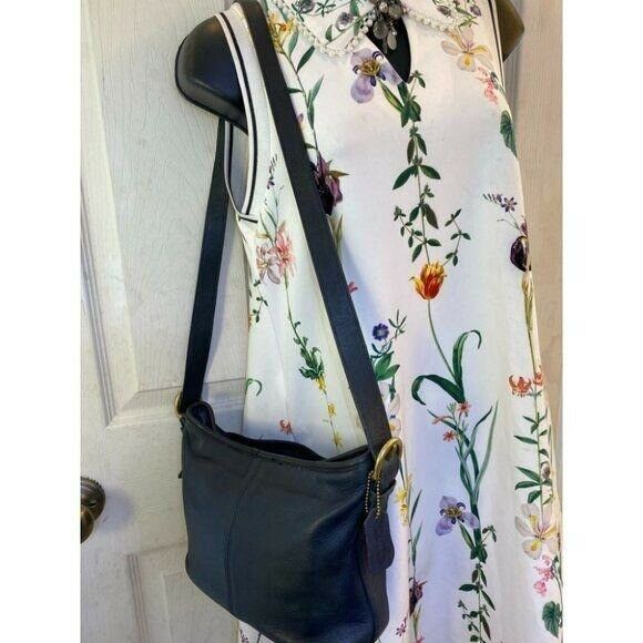 Coach Vintage Black Large Leather Crossbody Bag
