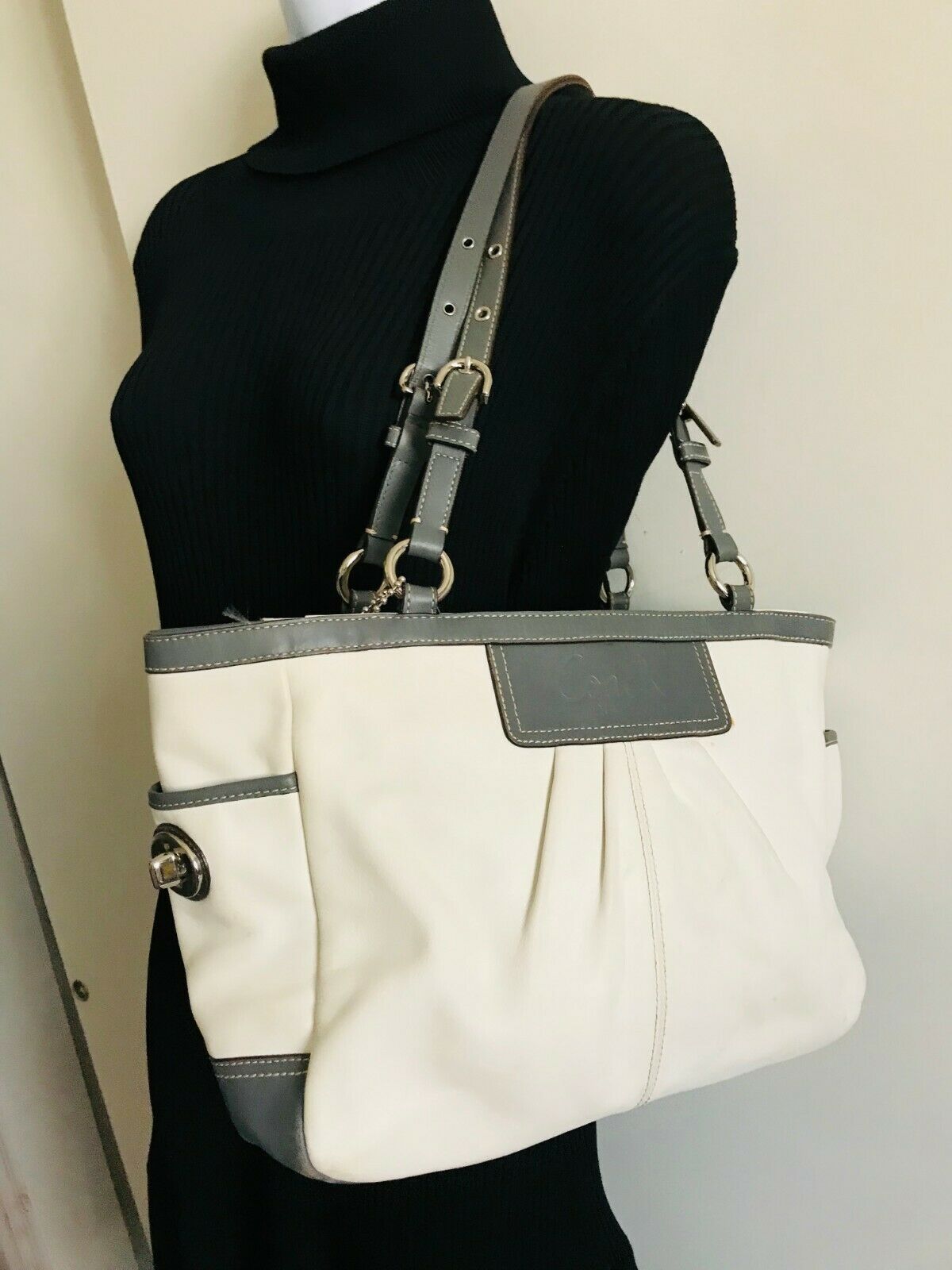 Coach leather tote bag
