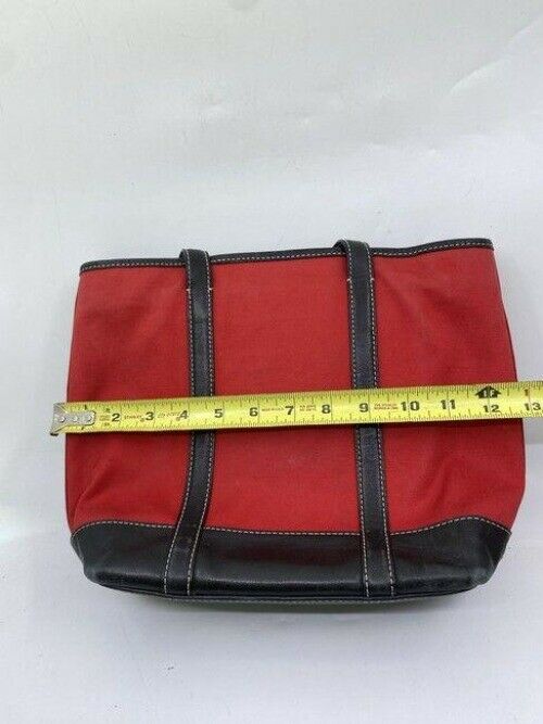 coach large red black nylon shoulder bag