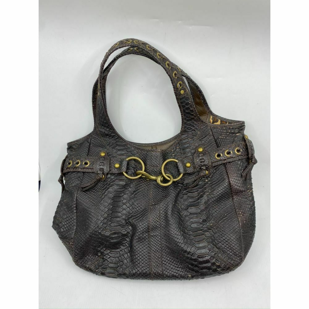 COACH XL Rare Python Print Leather Shoulder Bag