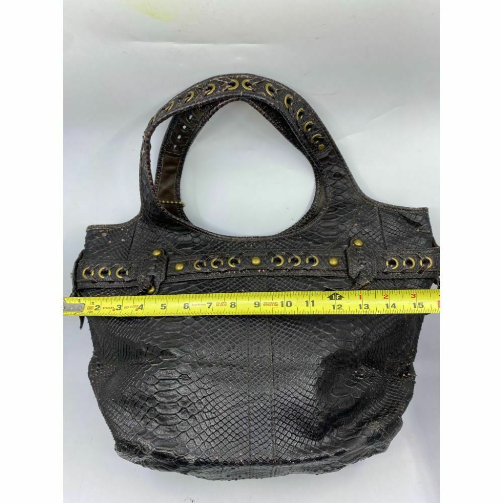 COACH Animal Embossed Leather Brown Shoulder Bag Amazing!