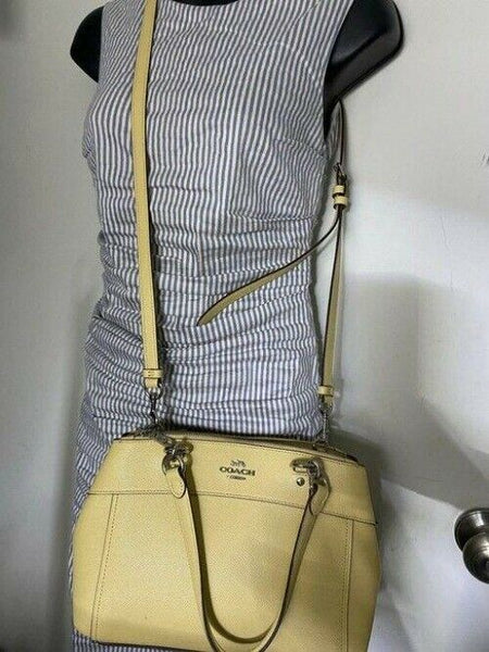 Coach medium yellow leather cross body bag