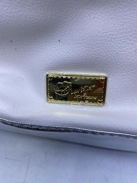 Betsey Johnson Love Kissing Unicorn White Faux Leather Shoulder Bag