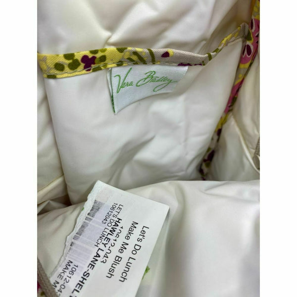 Vera Bradley Pink Green Gray Floral Cosmetic Bag